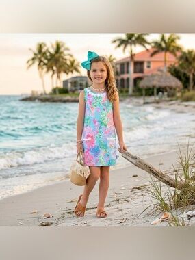 Lilly Pulitzer Girls Soft stretchy shift dress NWOT Size 6/7